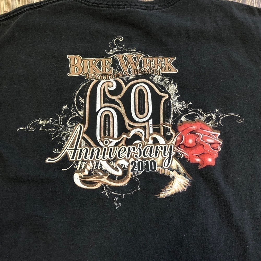 BIKE week shirt large 69th anniversary 2010 black short sleeve tee